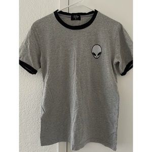 Grey and Black Funky Alien T-Shirt